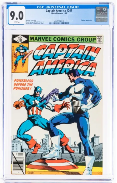 Captain America #241 CGC VF/NM 9.0 Punisher! Frank Miller Cover Art! Marvel 1980
