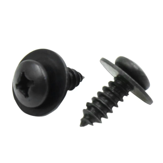 20Pz 6 x 19mm Acciaio Inossidabile Traliccio Nero Vite per Parafango Auto 3