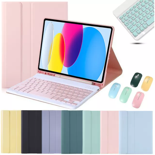 Bluetooth Keyboard Case Cover With Mouse For iPad 7/8th/9th 10th 6th Gen Air 5 4