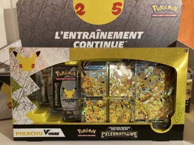 Pokémon - 25 ans Célébration - Coffret Pikachu V-Union PREMIUM - Scellé FR