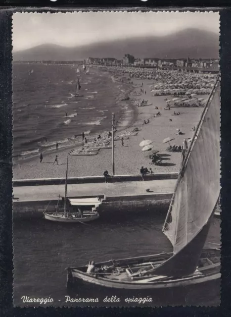 Cartolina Viareggio Panorama della Spiaggia IB608