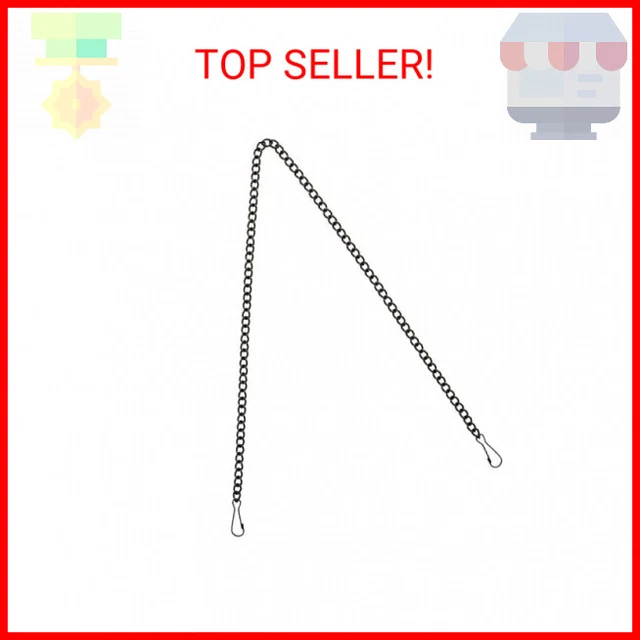 Bieye Metal Chain with Safety Hooks for Tiffany Style Stained Glass Window Panel