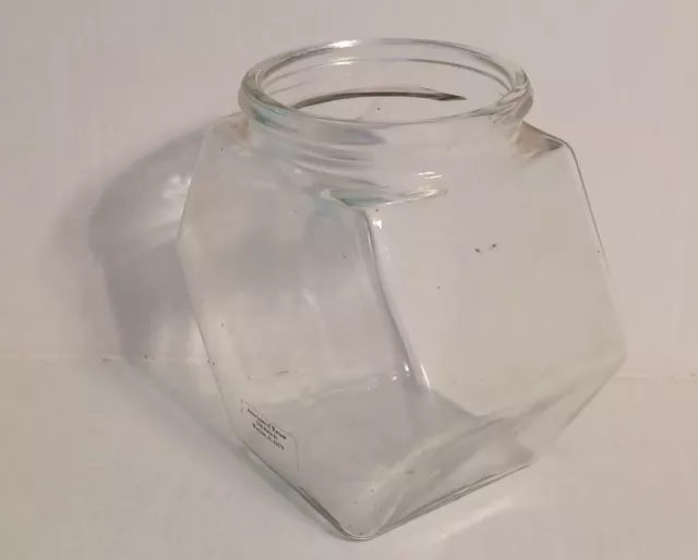 Vintage Hexagonal Fish Bowl Tank - Clear Glass - Hexagon Shaped Small Goldfish