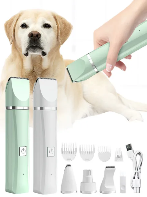 Pet Clippers Cordless Cat Dog Clipper Hair Shaver Grooming Trimmer Kit Silent UK