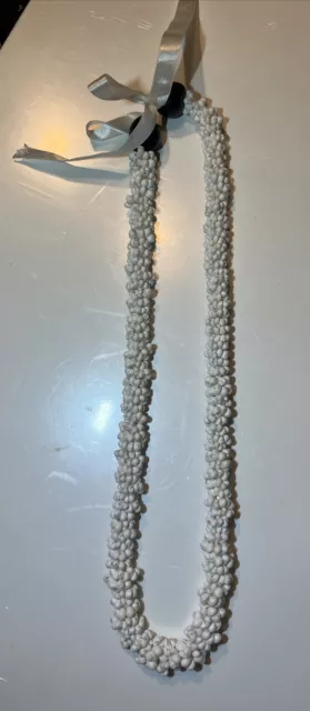 Hawaiian Wedding Miniature Shell Lei Hula Jewelry Necklace 28”
