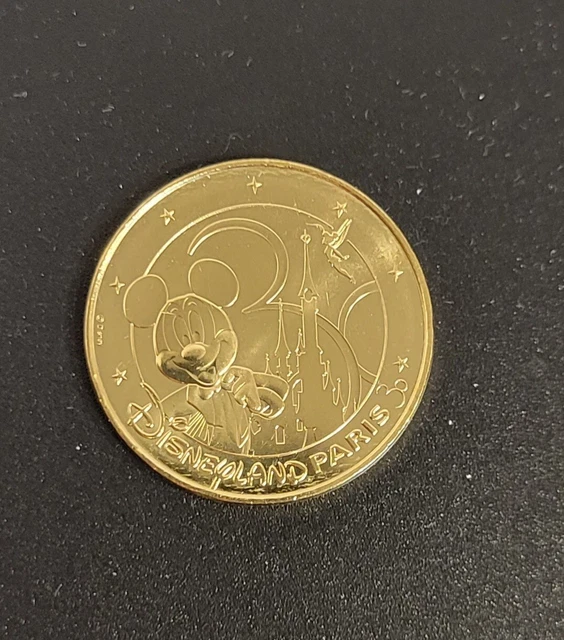 Disneyland Paris 30th Anniversary Coin (Metal). Brand New with case and stand