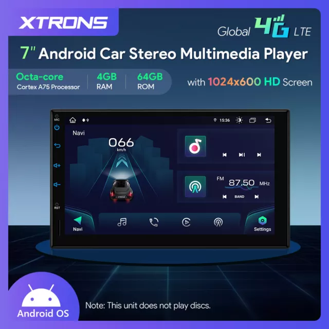 XTRONS 7" Octa Core 4GB 64GB Android 13.0 DSP 2 DIN Autoradio GPS Navi WLAN DAB+