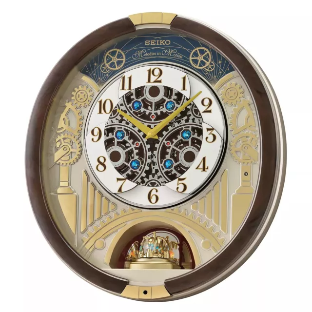 SEIKO MELODIES IN Motion Wall Clock QXM153BRH Swarovski Xmas Original Box  $ - PicClick