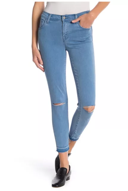 J BRAND Womens Capri Jeans Mid Rise Skinny Peaceful Blue Size 26W JB001552