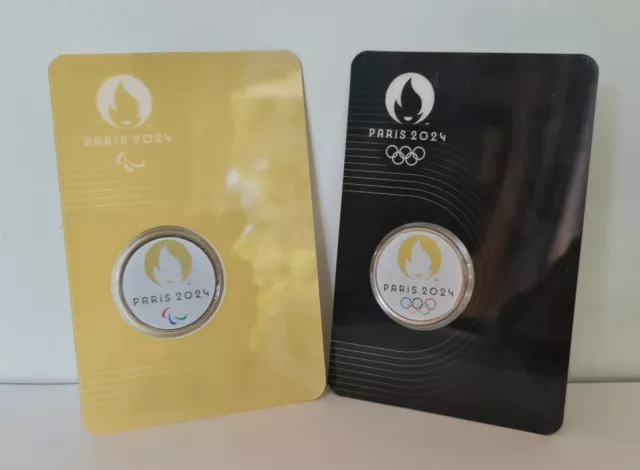 2 Blisters Medaille Touristique Monnaie de Paris 2024 Embleme JO et Para 2021