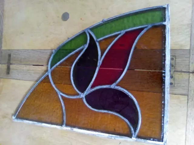 Antique Vintage Leaded  Glass Window