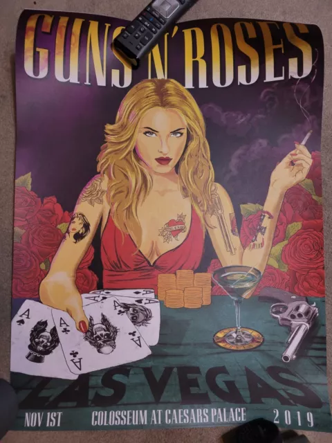 Guns N Roses Tour Lithograph Las Vegas Colosseum Caesars Palace 2019 #110 of 200