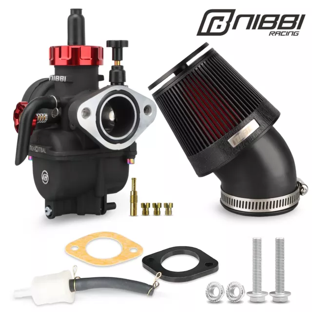 NIBBI PE24mm Flange Racing Carburetor Air Filter Set For 130-150cc Dirt Bike ATV