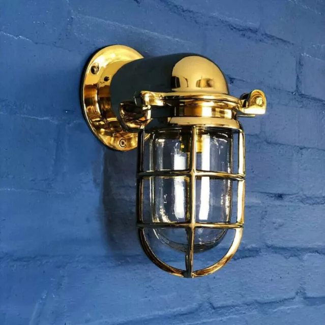 Wall Design Marine Solid Heavy Brass Bulkhead Outdoor Patio Alley Light Fixture