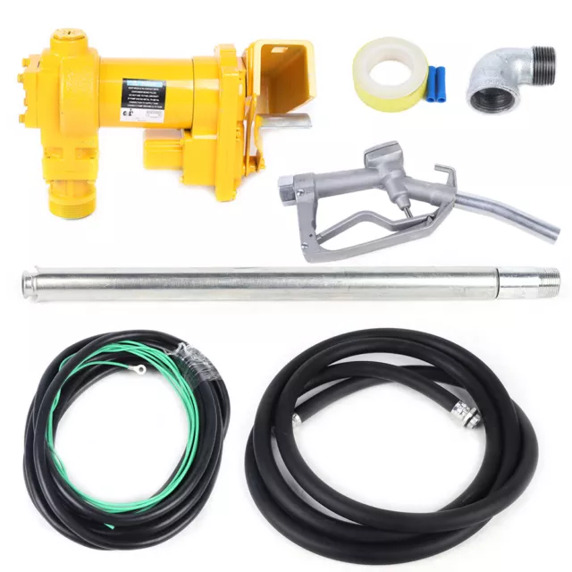 Fuel Transfer Pump with Hose & Manual Nozzle 20 GPM 12 Volt DC Motor 3