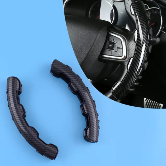 2xCarbon fiber style Housse de rehausseur de volant Steering Wheel Booster Cover