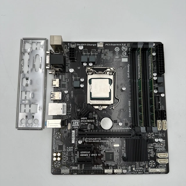 GIGABYTE GAB85MDS3HA MOTHERBOARD i54570s CPU and 16GB RAM Combo 75