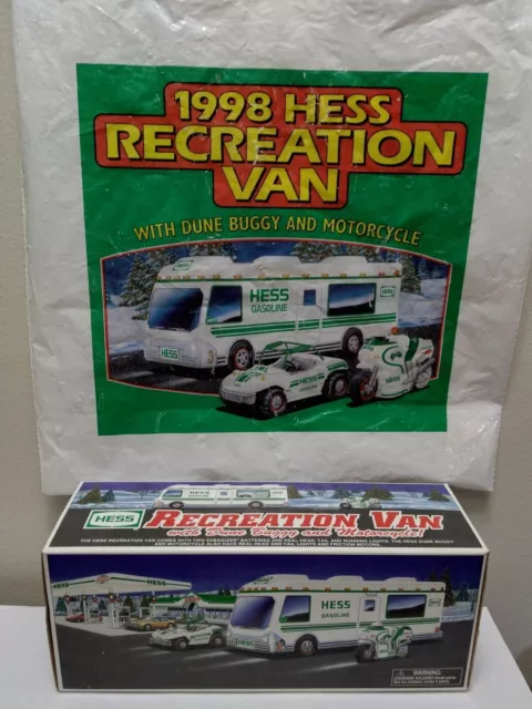 1998 Hess Toy Recreation Van - Vintage New in Box - with Dune Buggy & Motorcycle