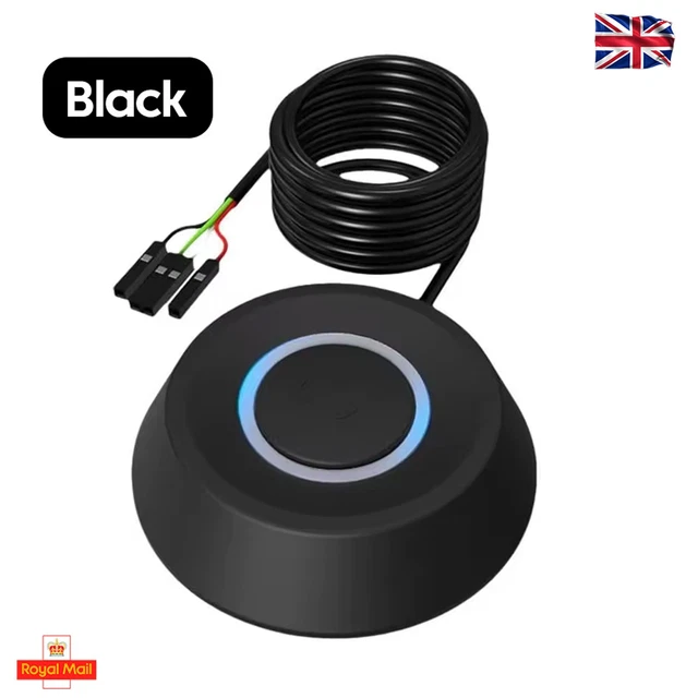 LED COMPUTER DESKTOP Switch PC Motherboard External Power On/Off Button ...
