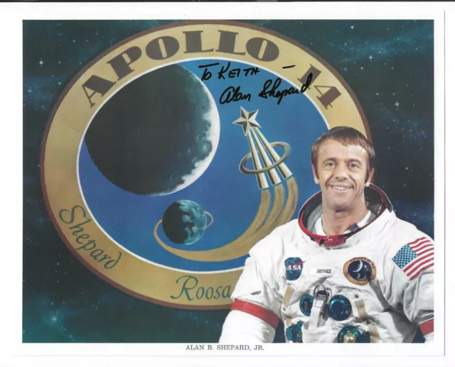 Alan Shepard Signed Photo NASA Apollo 14 / Autographed