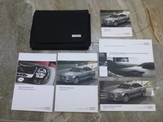 Audi A4 / S4 Owners manual handbook pack & wallet 2014 Saloon Avant Allroad