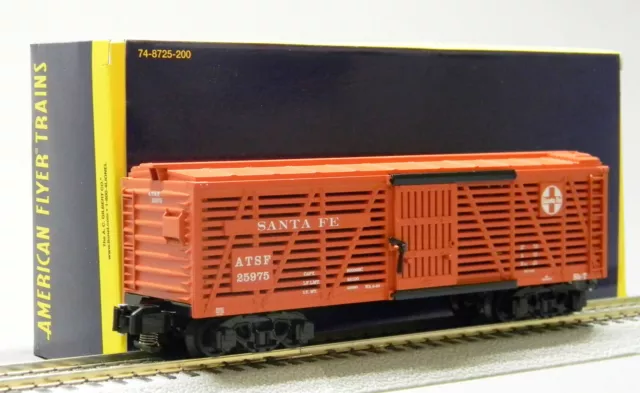 LIONEL AMERICAN FLYER SANTA FE STOCK CAR #25975 S GAUGE freight prr 2019491 NEW