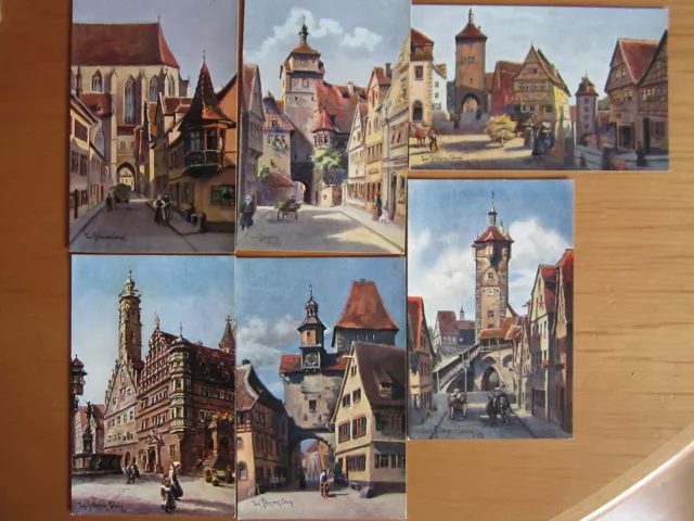 Numéro 658/6 Pièce Rothenburg Aquarell-Postkarten Pail Sollmann Neuw 1920