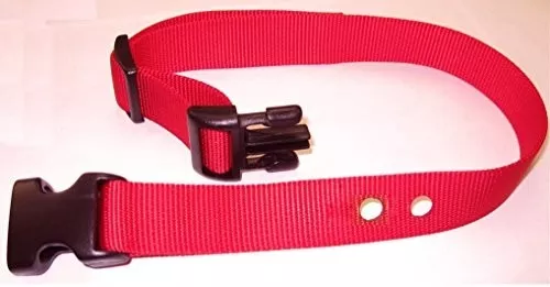 Perimeter compatible Dog Fence Replacement Strap 2 Hole 5/8" Wide-RED