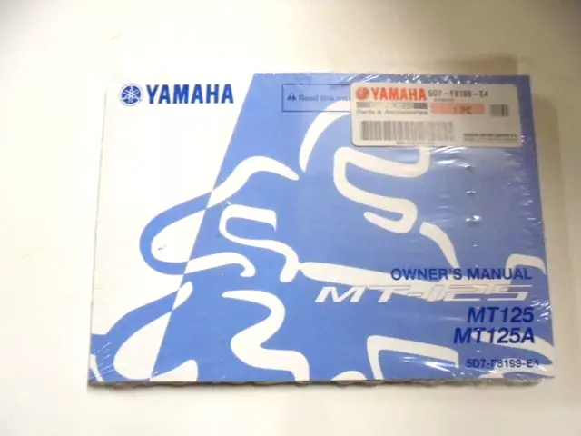 Yamaha MT-125 2015 Genuine Owners Operators Manual Handbook New 5D7F8199E4