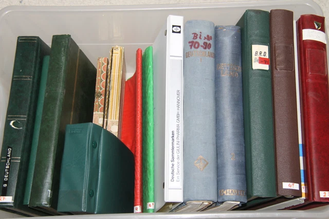 Große Briefmarken Sammlung Deutschland in 9 Alben - 17 KG Material