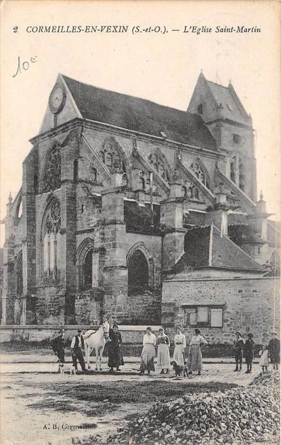 Cpa 95 Cormeilles En Vexin Eglise St Martin