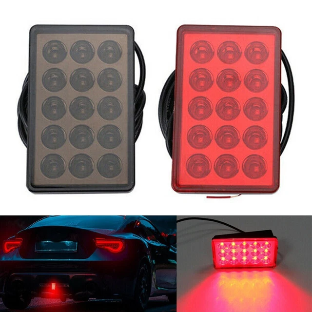 Red 3D LED Brake Light with Strobe Flashing Direct Replacement for Any Vehicles
