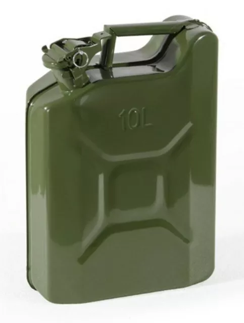VERDELOOK Tanica in metallo verde carburante capienza 10 litri omologata UN