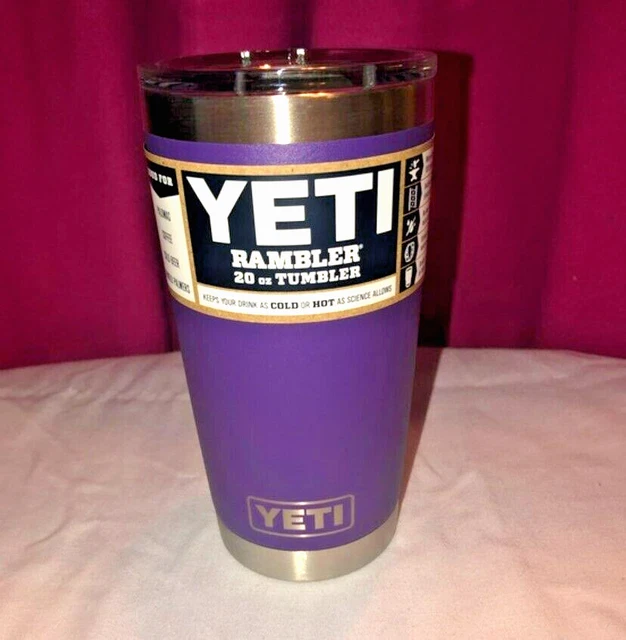 YETI RAMBLER STAINLESS Steel With Magslider Lid 20 oz Tumbler Purple