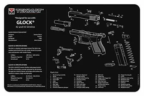 TekMat Glock 42 and 43 Gun Cleaning Mat