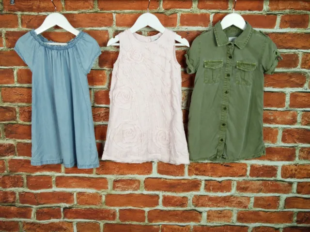 Girls Bundle Age 3-4 Years 100% Next Summer Dress Set Light Denim Chambray 104Cm
