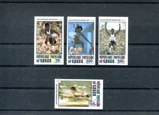 Kongo (Volksrepublik) Nr. 726 - 729 B ** Olympia 1980