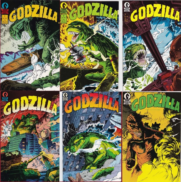Godzilla #1 2 3 4 5 6 Complete Set 1st Series Dark Horse Manga 1988 HTF NM GEMS!