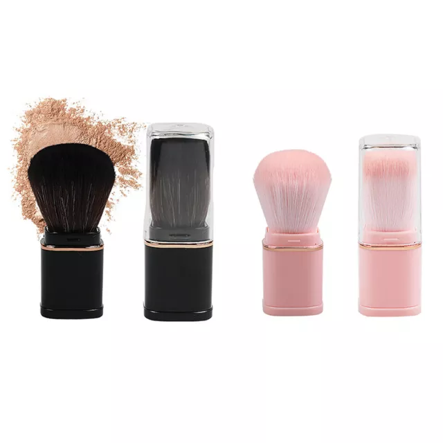 Portable Retractable Cosmetics Makeup Brush Mini Blush Foundation Powder Tool