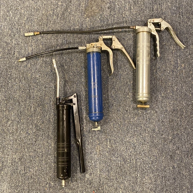 Lot of 3 Heavy Duty Deluxe Pistol Grease Gun