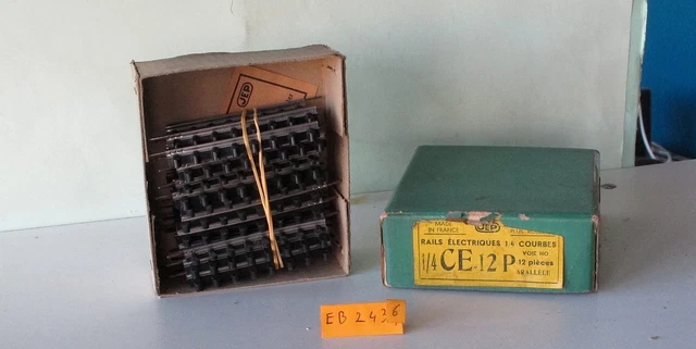 Rails Courbes HO JEP CE-12 — Boîte De 12 X 1/2, époque 3, Occasion Comme Neuf