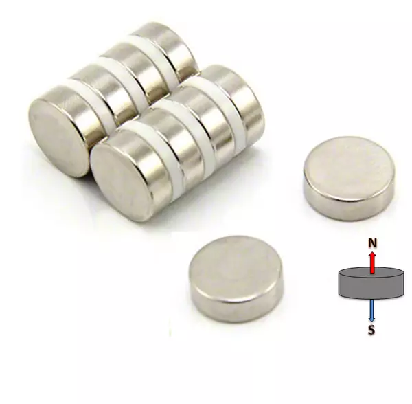 10X Strong 12mm x 6mm N38 Disc Magnets | Neodymium Rare Earth Round Build Model