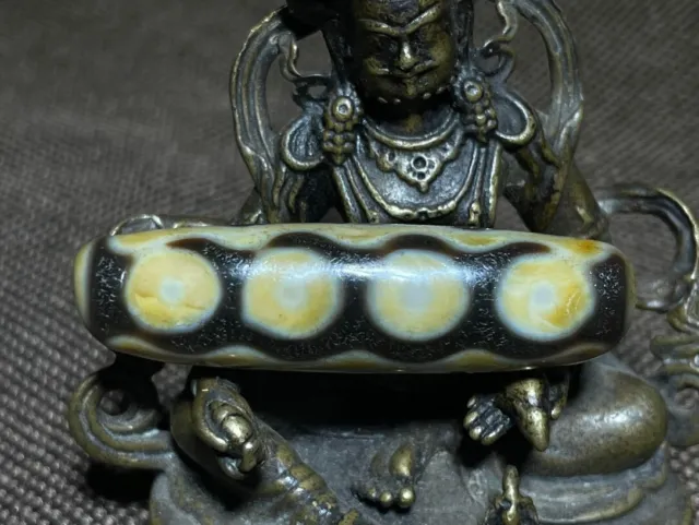 Old Tibetan Nepalese Himalayan Ancient 7 eye Old Dzi Talisman Beads Amulet