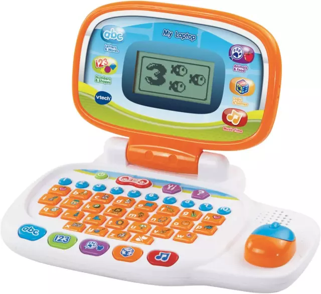 - My Laptop - Educational Laptop Toy for Kids - 155403, White/Orange