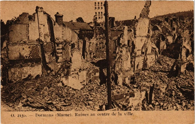 CPA MILITAIRE Dormans-Ruines au centre de la ville (316426)