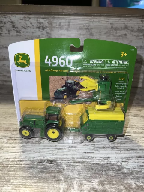 1/64 Scale John Deere 4960 Tractor with Forage Harvester & Wagon Set Ertl