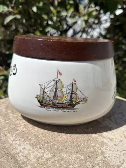 Tobacco Jar Humidor Italy Mayflower William Conquerer Ships Whitecross Product