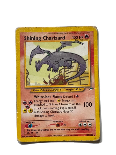 Pokémon TCG Shining Charizard Neo Destiny 107 Holo Unlimited Shiny Holo Rare