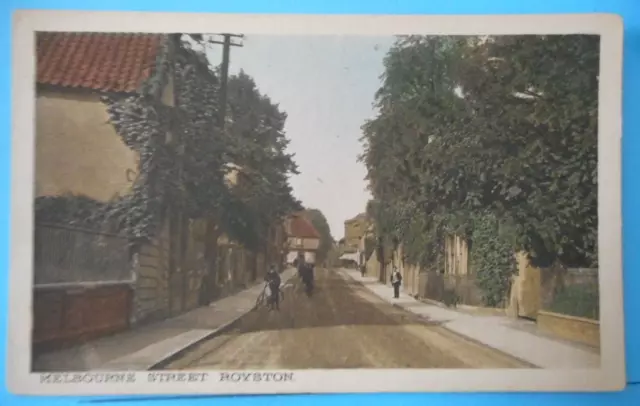 R.H.CLARKE Postcard c.1925 MELBOURNE STREET ROYSTON HERTFORDSHIRE