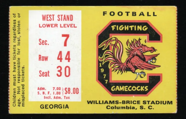 1977 Vintage Georgia Bulldogs VS Fighting Gamecocks, Williams-Brice, UGA Win!